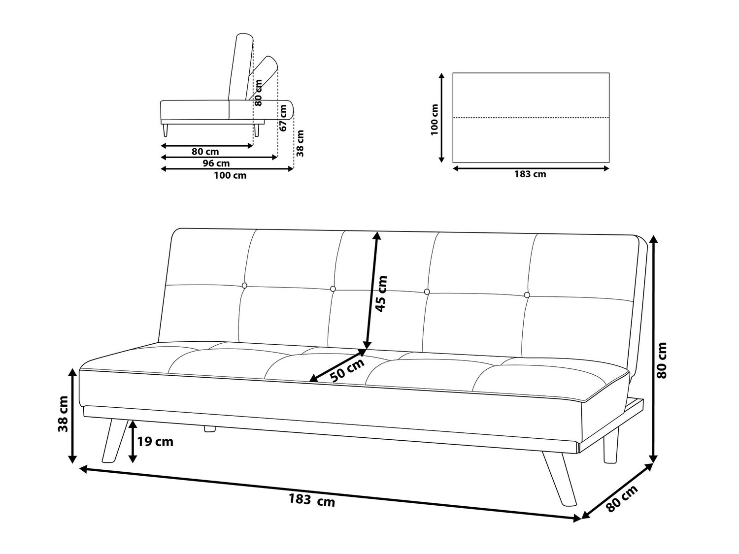 Диван-кровать Berwyn 747 (Серый)