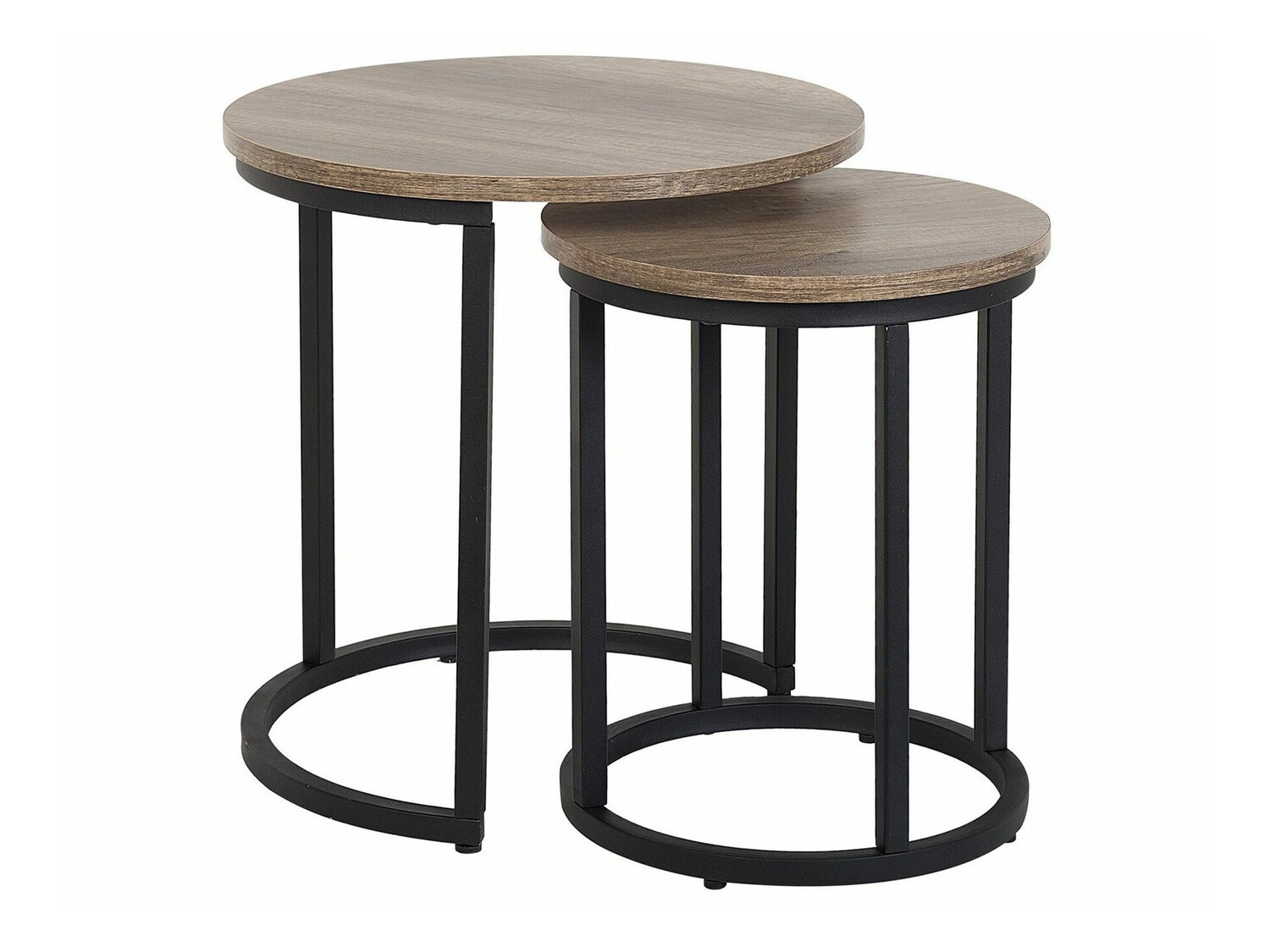 Kafijas galdiņu komplekts Berwyn 759 (Melns + Tumšs koks)