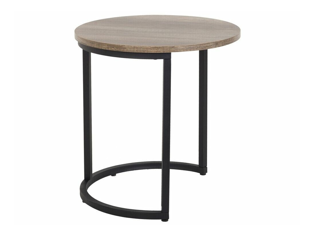 Kafijas galdiņu komplekts Berwyn 759 (Melns + Tumšs koks)