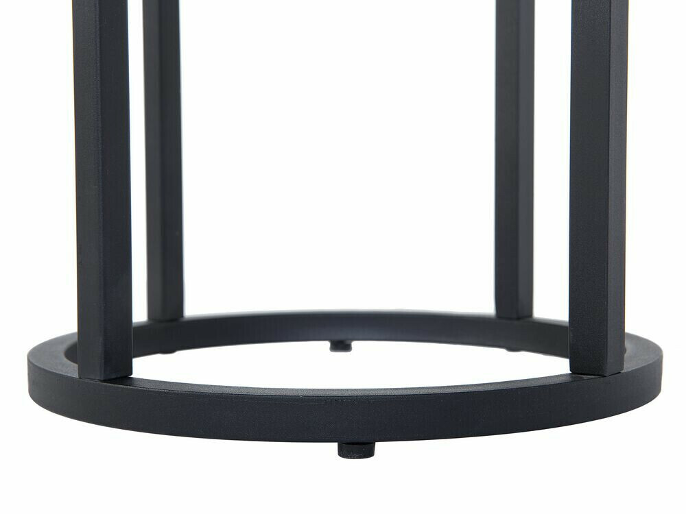 Kafijas galdiņu komplekts Berwyn 759 (Melns + Tumšs koks)