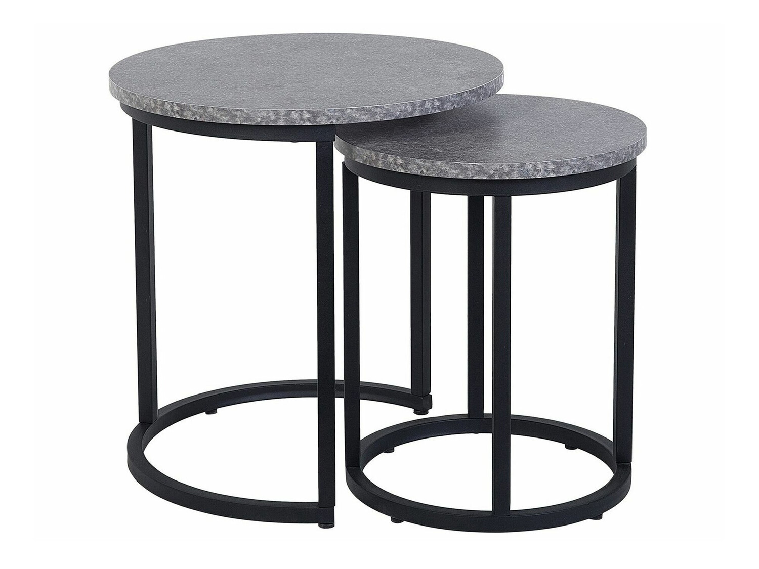 Комплект кофейных столиков Berwyn 759 (Чёрный + Бетон)