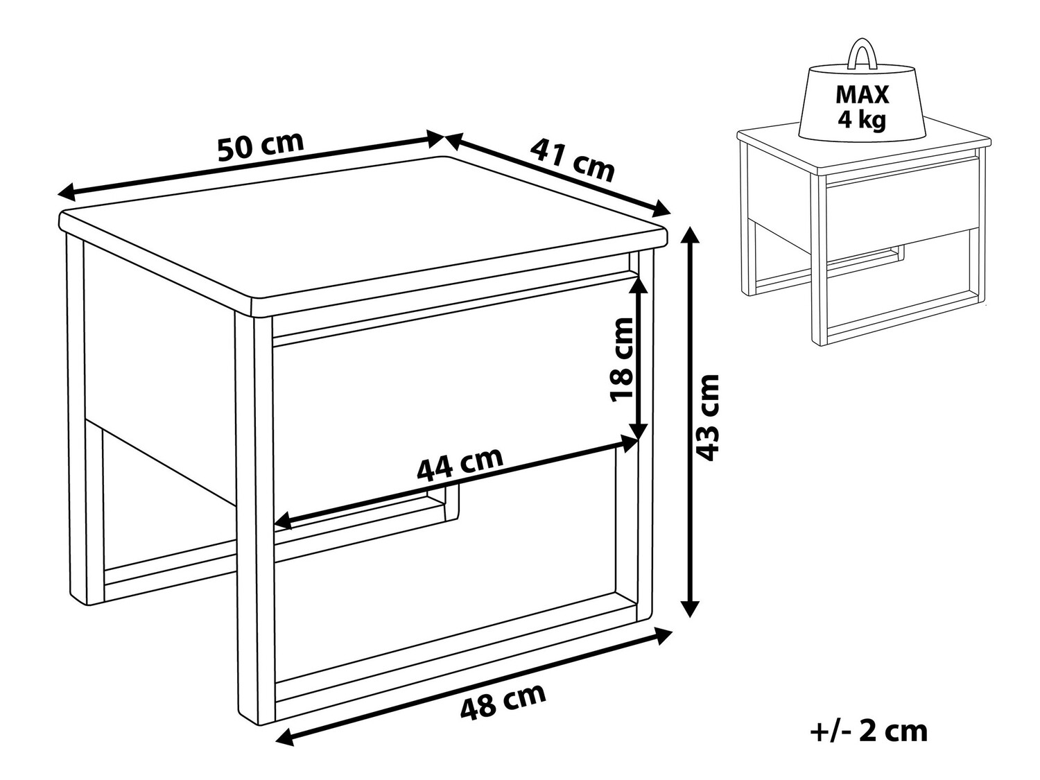 Naktsgaldiņš Berwyn 753 (Tumšs koks)