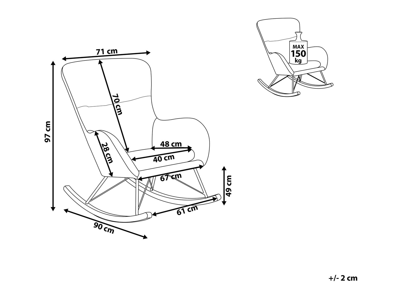 Šūpuļkrēsls Berwyn 751 (Tirkīzs)