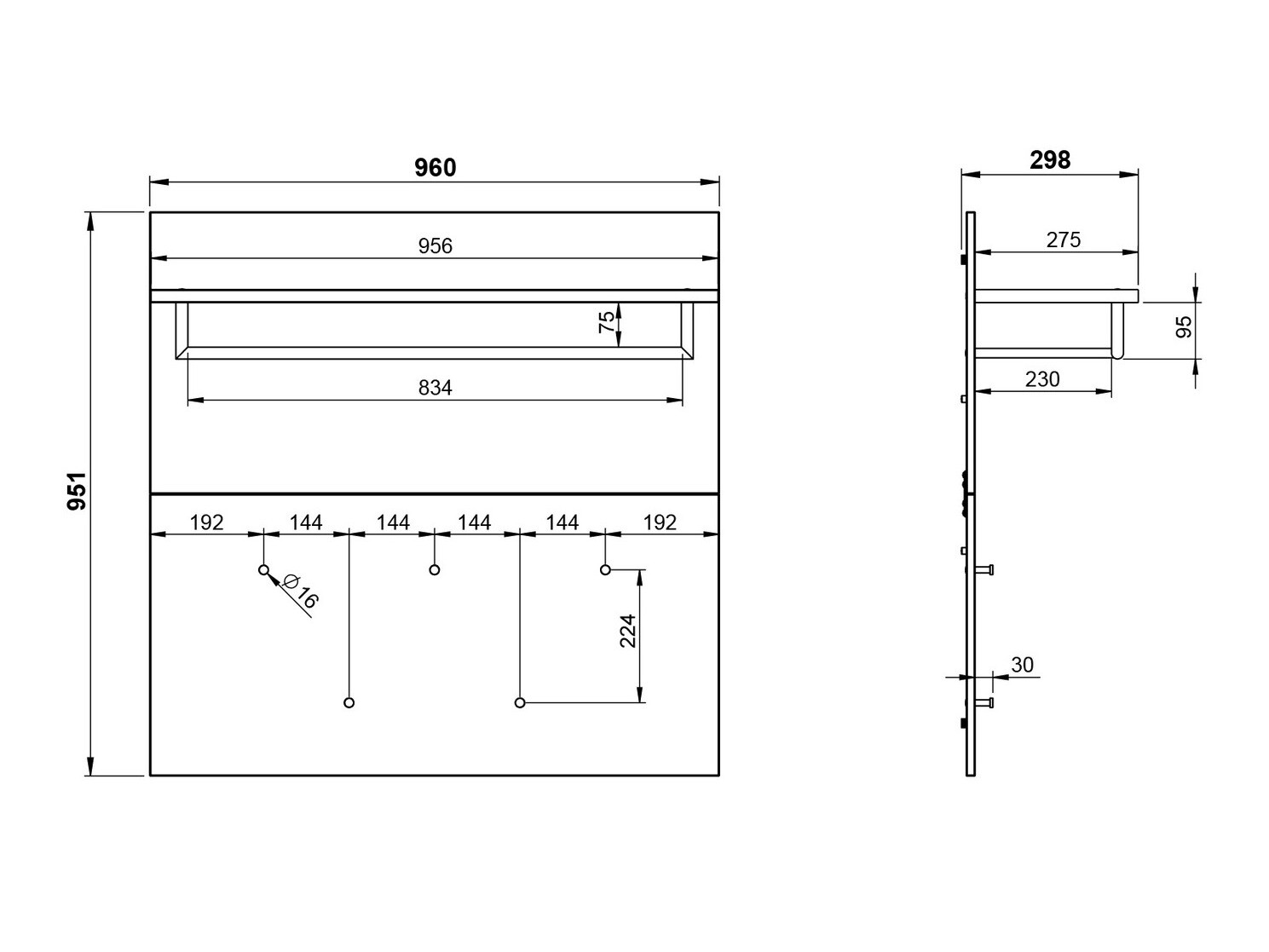 Вешалка Odeliva 107