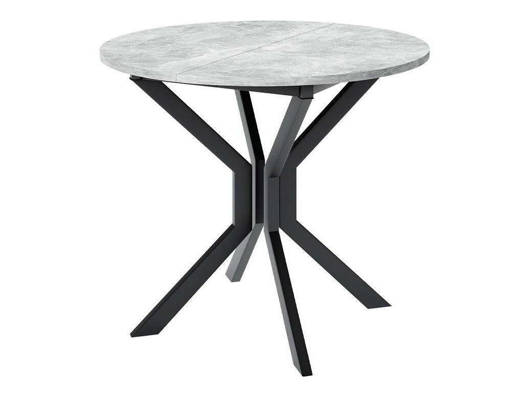 Ēdamistabas komplekts Edmond 118 (Pelēks marmors + Melns)