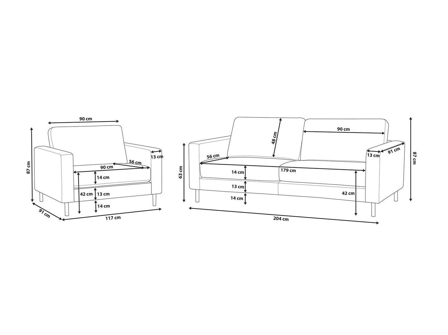 Комплект мягкой мебели Berwyn 768 (Коричневый)