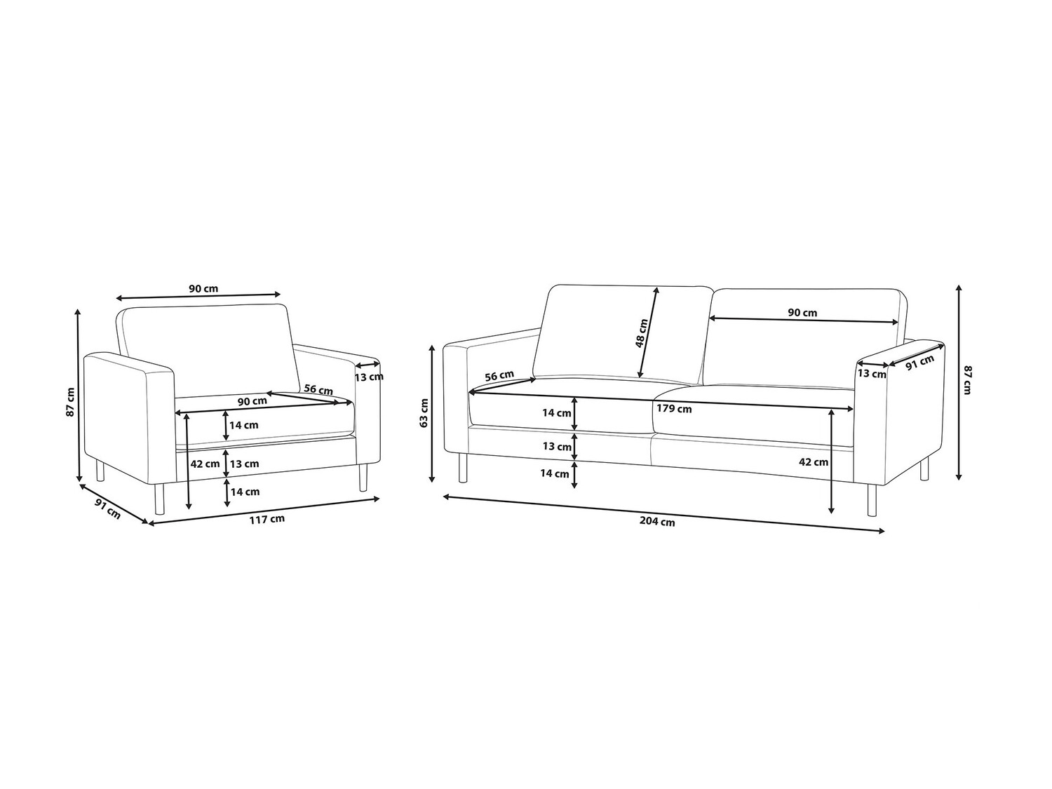 Mīksto mēbeļu komplekts Berwyn 768 (Bēšs)