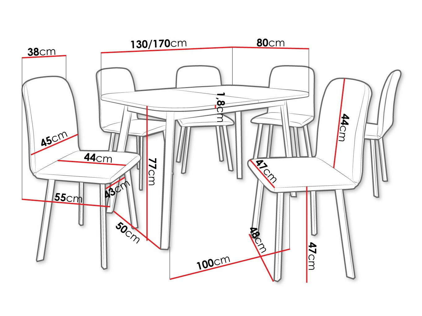 Обеденный гарнитур Edmond 117 (Ремесло золотой дуб + Чёрный)