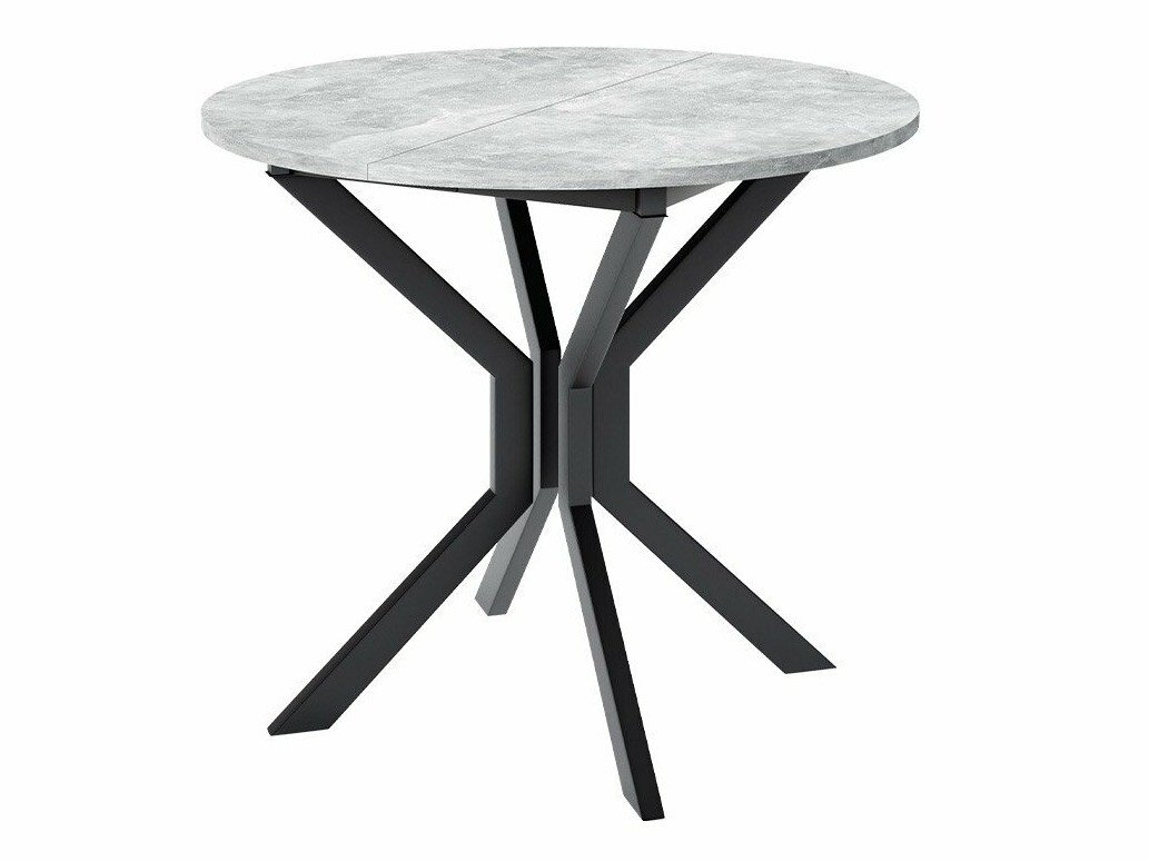 Ēdamistabas komplekts Edmond 118 (Pelēks marmors + Melns)