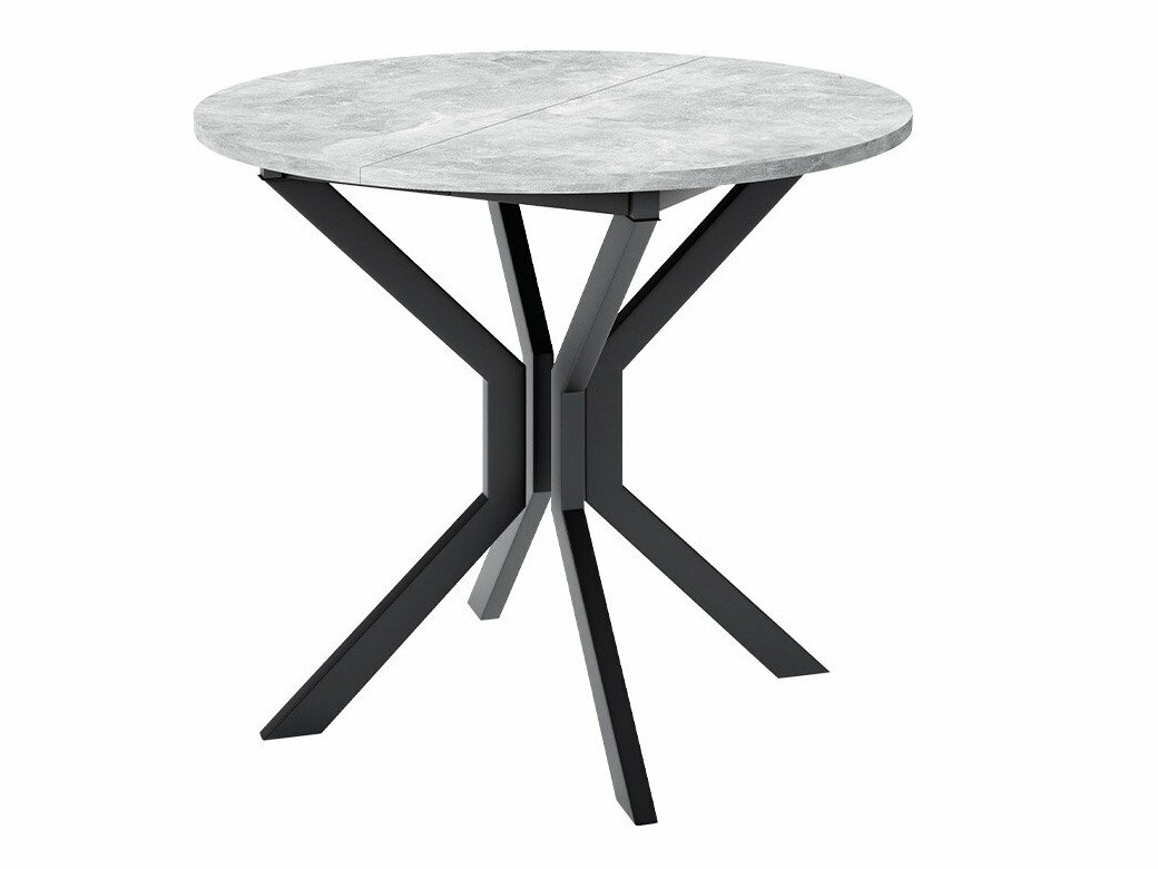 Ēdamistabas komplekts Edmond 118 (Pelēks marmors + Melns)