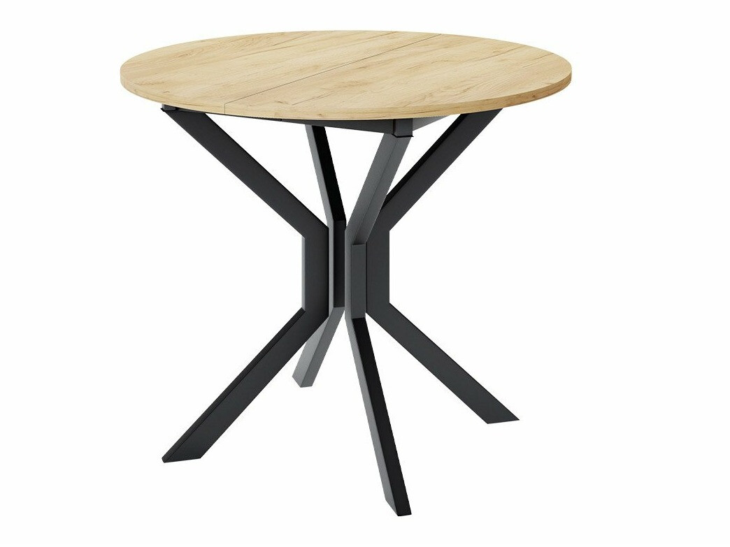 Обеденный гарнитур Edmond 118 (Ремесло золотой дуб + Чёрный)