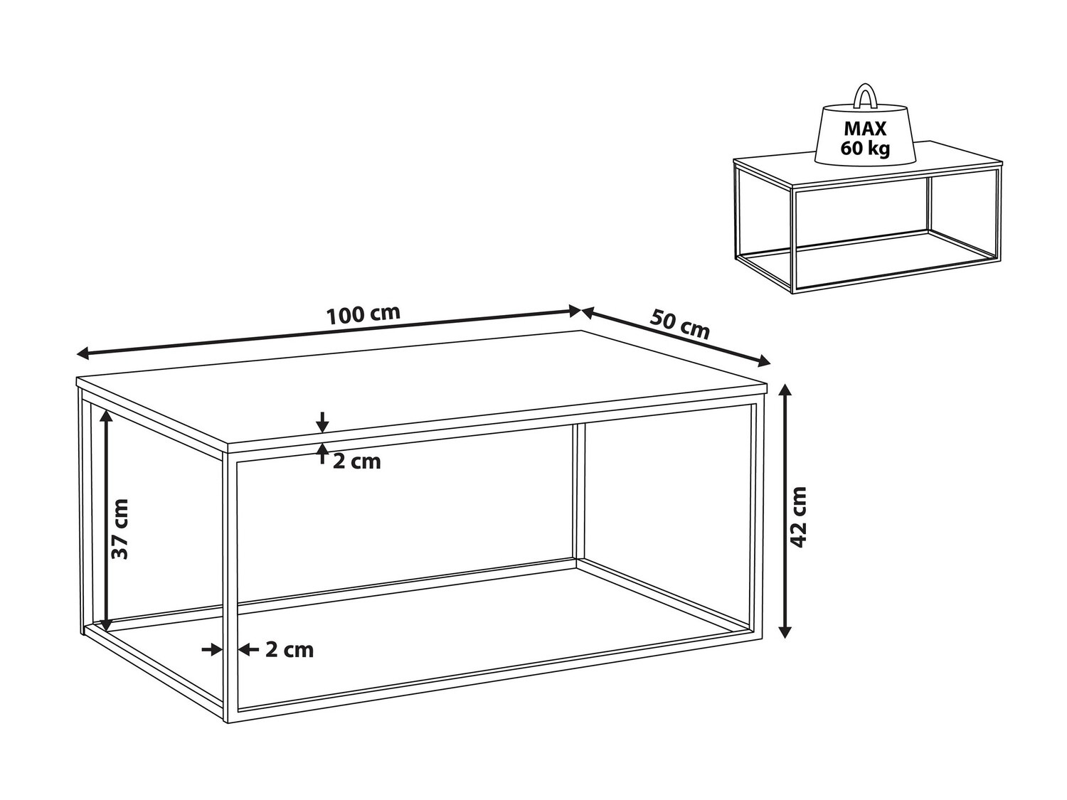 Žurnālu galdiņš Berwyn 776
