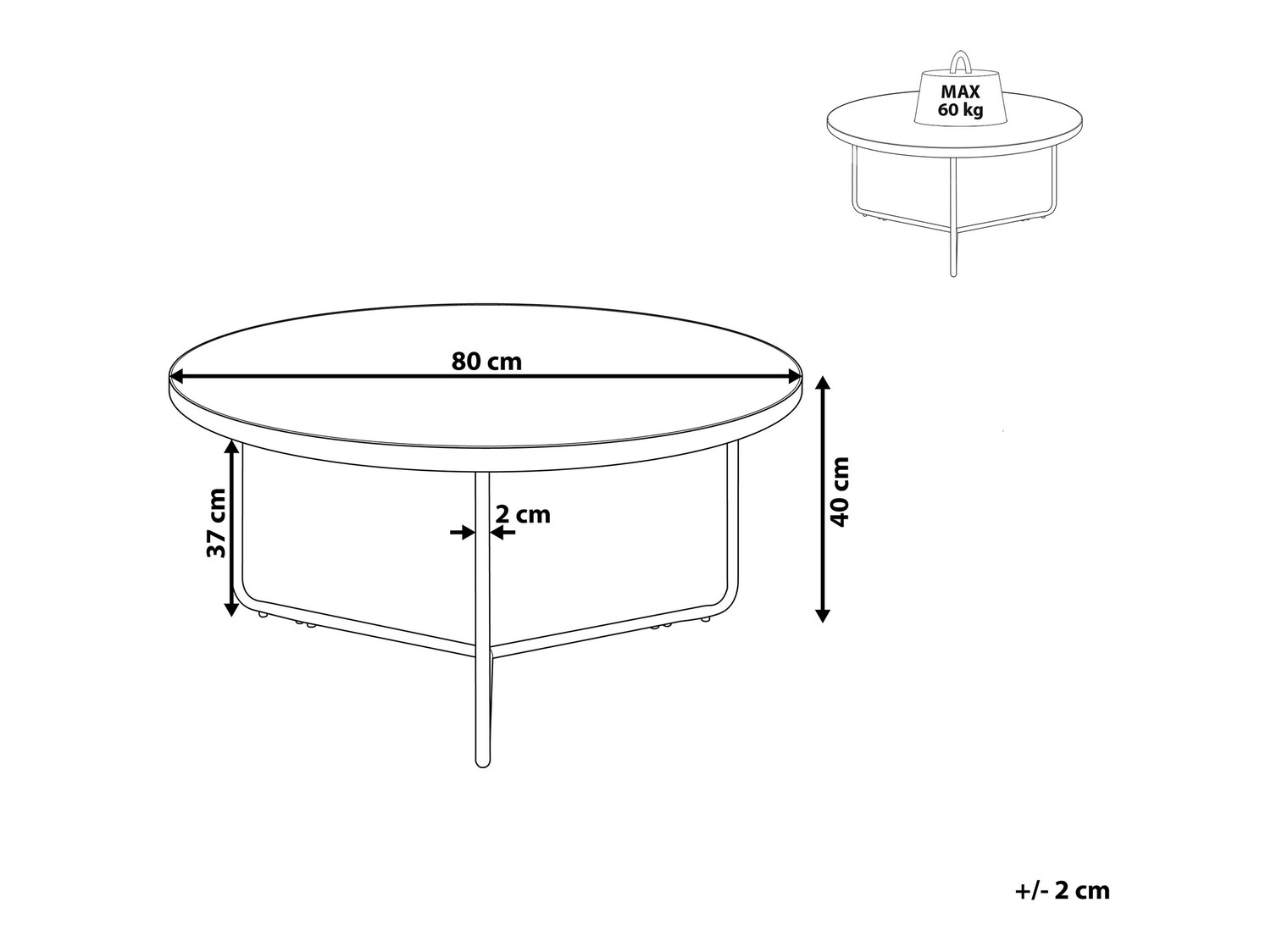 Žurnālu galdiņš Berwyn 784 (Pelēks + Melns)