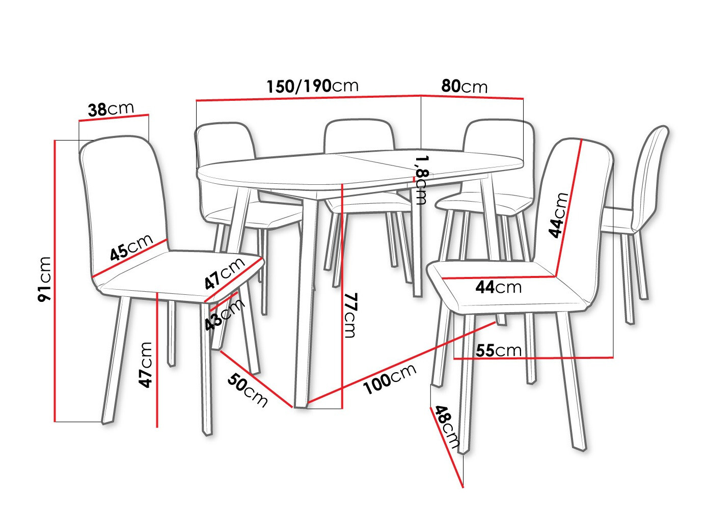 Ēdamistabas komplekts Edmond 121 (Amatniecības zelta ozols + Melns)