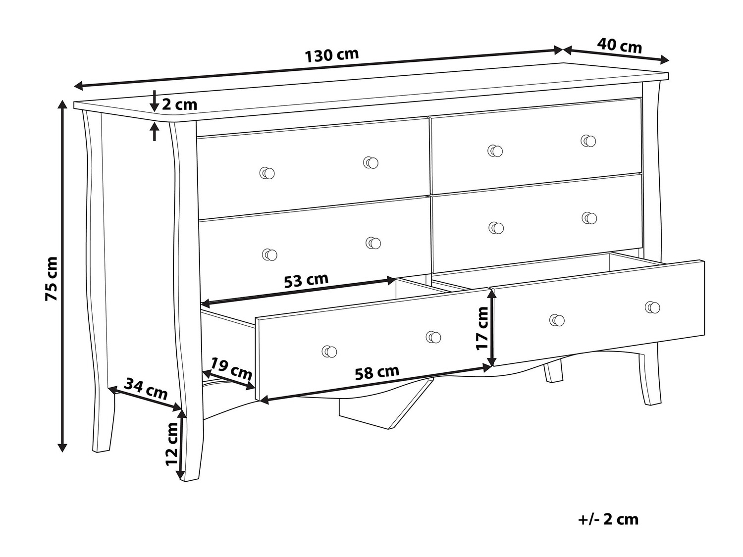 Kомод Berwyn 802 (Белый)