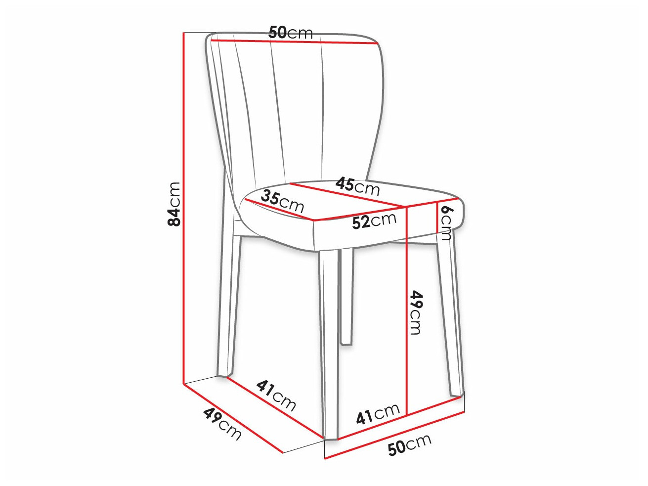 Стул Racine 130 (Чёрный + Magic Velvet 2225)