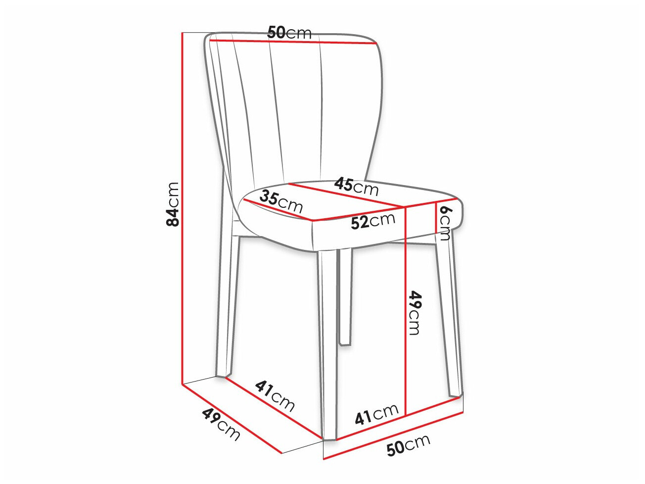 Стул Racine 130 (Чёрный + Magic Velvet 2250)