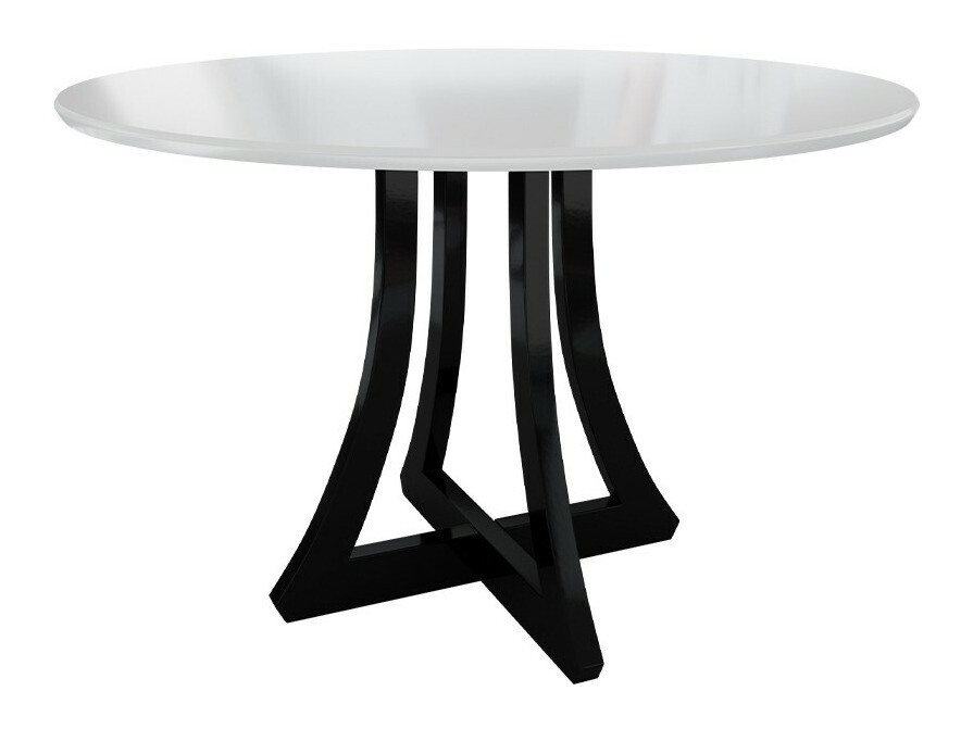 Ēdamistabas komplekts Racine 128 (Glancēts balts + Glancēts melns)
