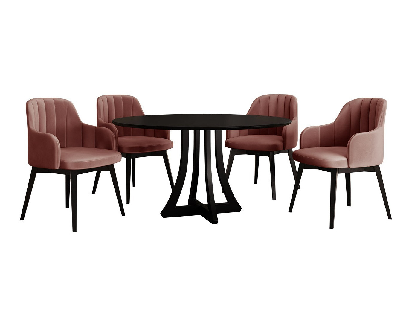 Ēdamistabas komplekts Racine 128 (Melns)