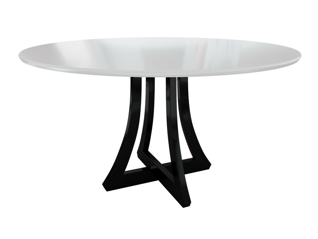 Ēdamistabas komplekts Racine 137 (Glancēts balts + Glancēts melns)