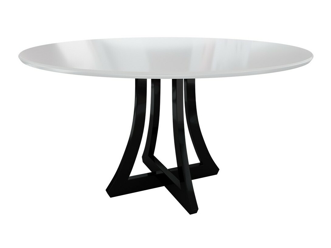 Ēdamistabas komplekts Racine 137 (Glancēts balts + Glancēts melns)
