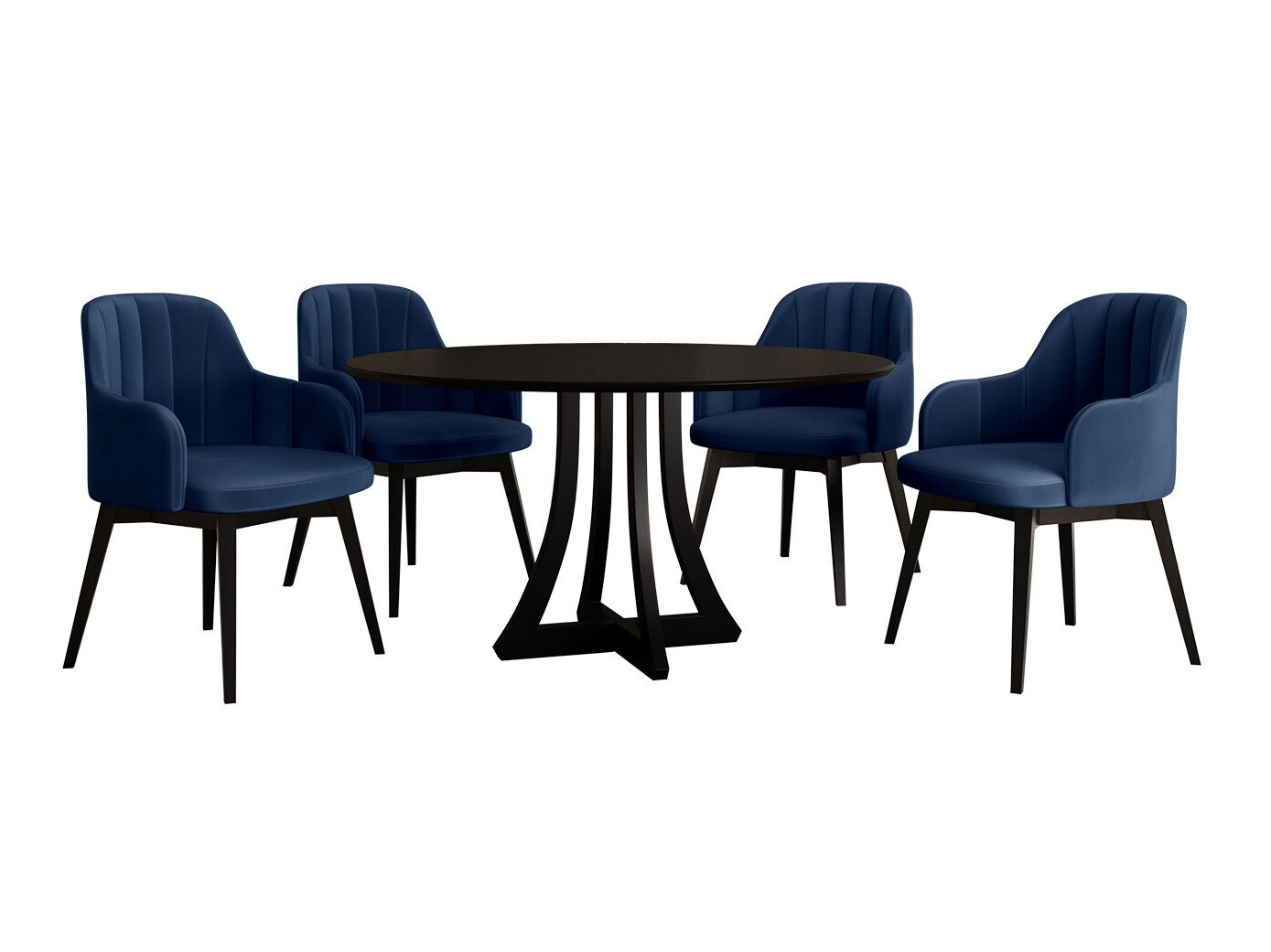 Обеденный гарнитур Racine 128 (Чёрный)