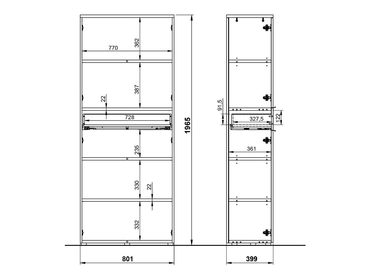 Plaukts Feltoru 103 (Grafīts)