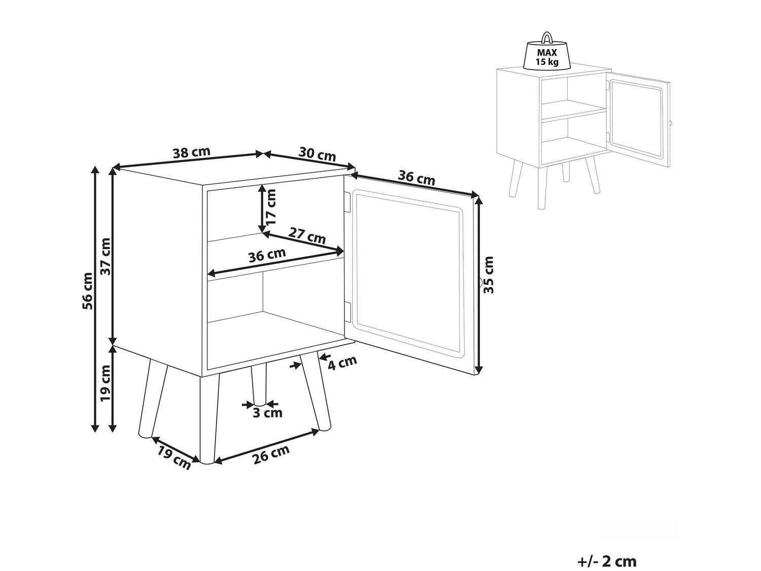 Прикроватная тумбочка Berwyn 809