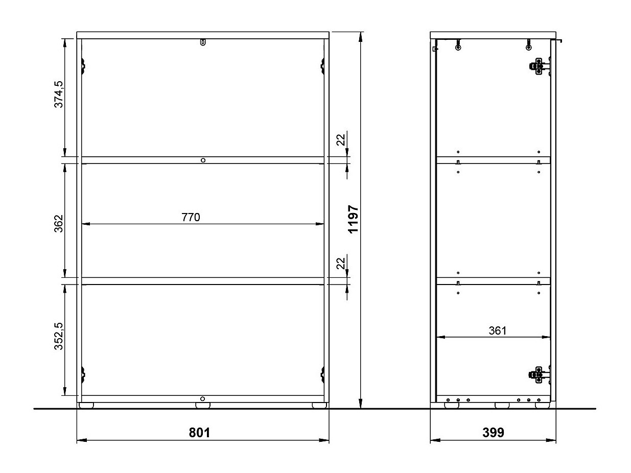 Skapis Feltoru 100 (Grafīts)