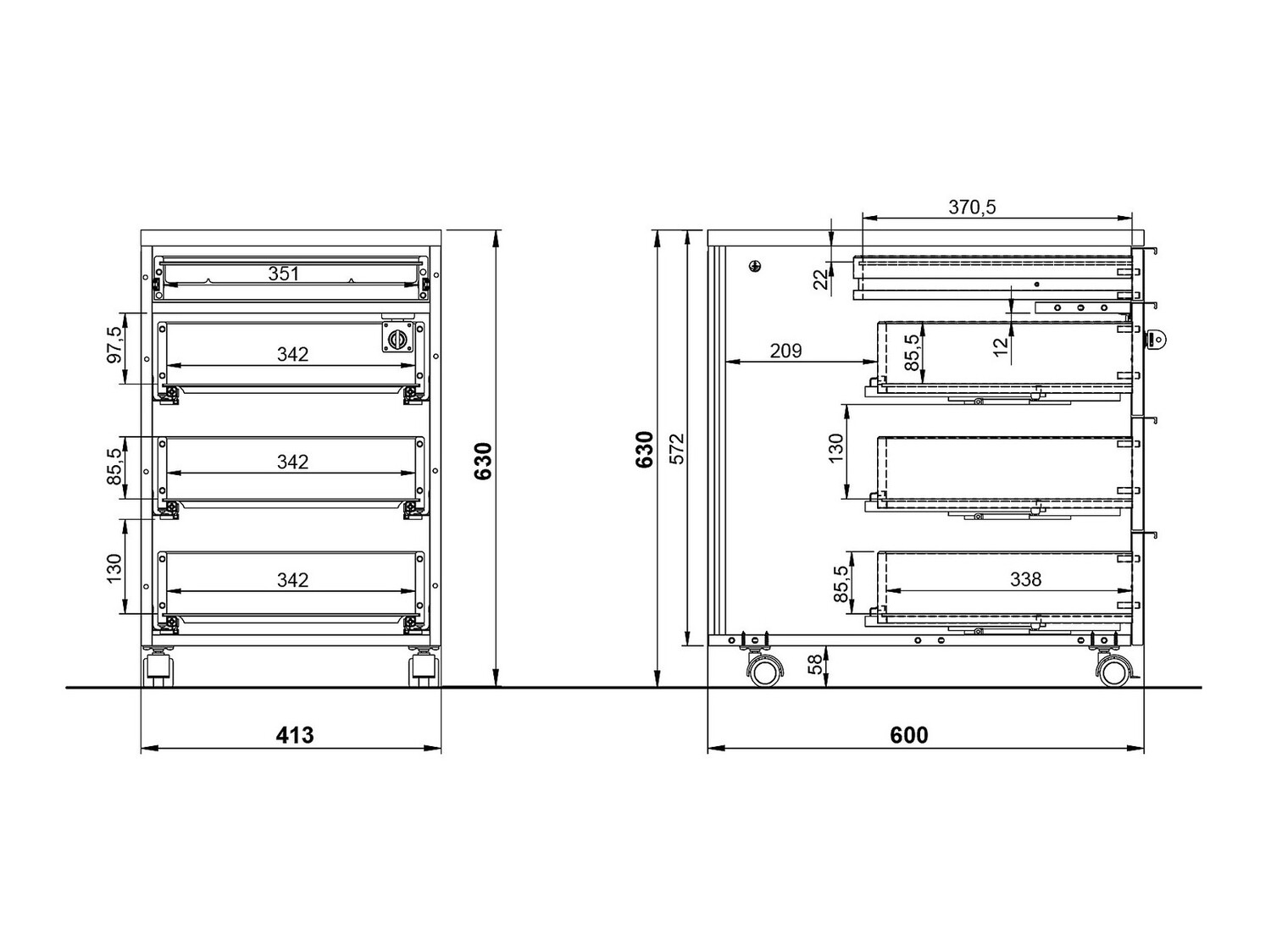 Atvilktņu bloks Feltoru 106 (Balts)