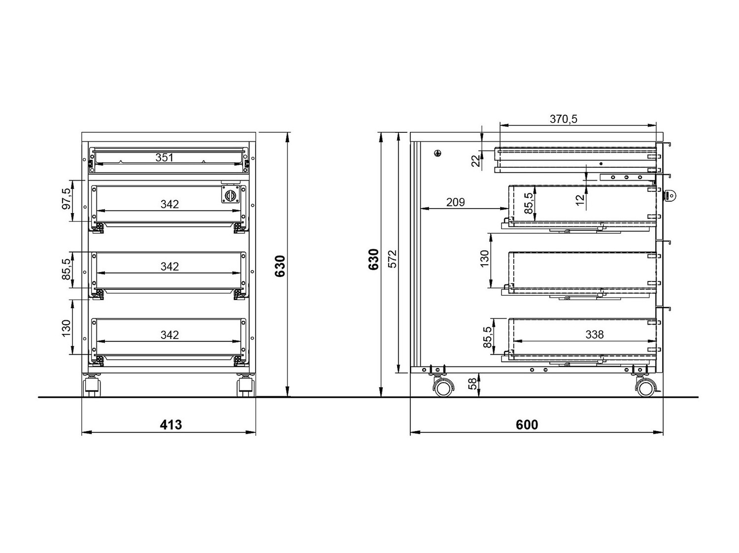 Atvilktņu bloks Feltoru 106 (Grafīts)