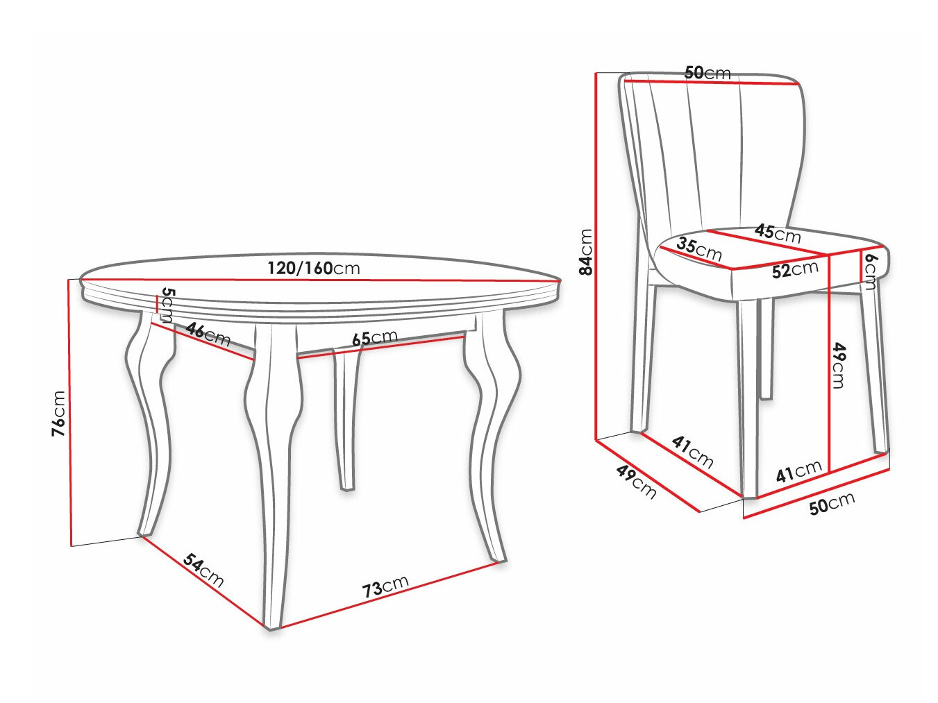 Ēdamistabas komplekts Racine 140 (Magic Velvet 2217)
