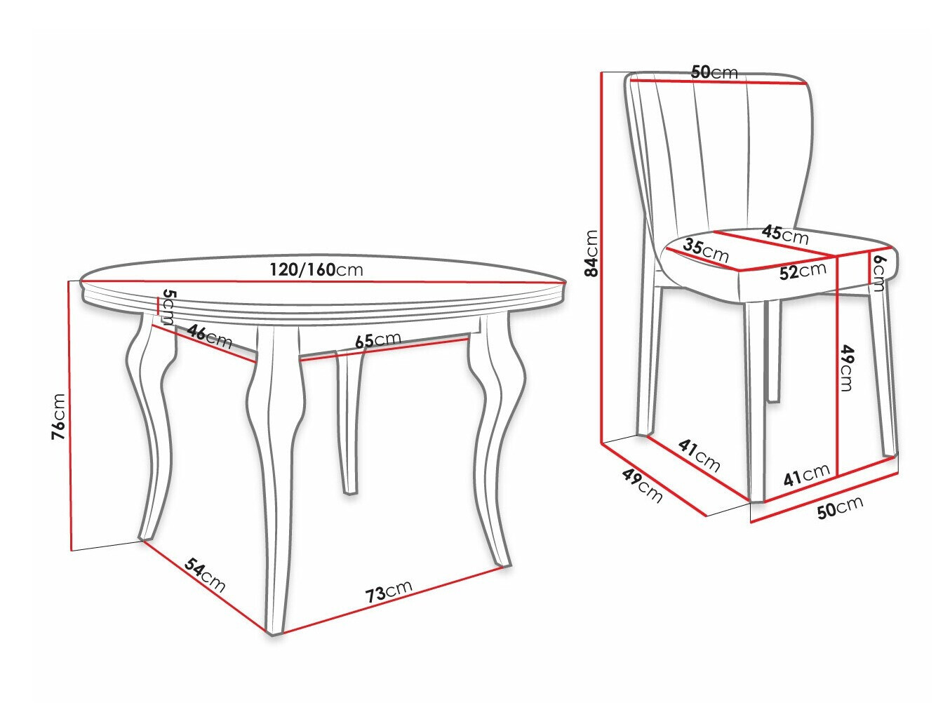 Ēdamistabas komplekts Racine 141 (Magic Velvet 2217)