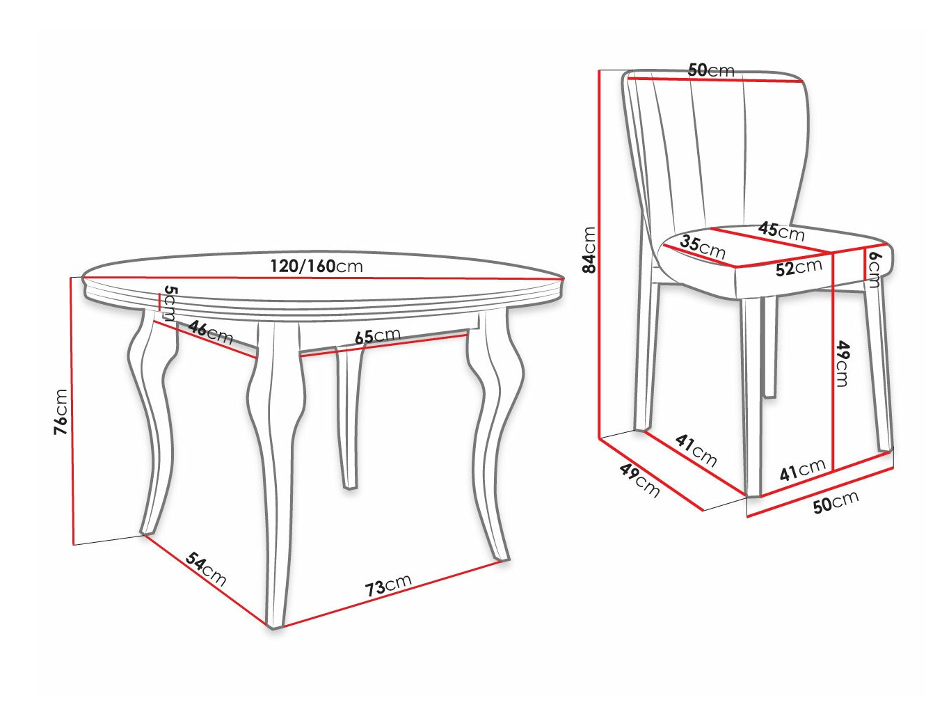 Ēdamistabas komplekts Racine 141 (Magic Velvet 2219)