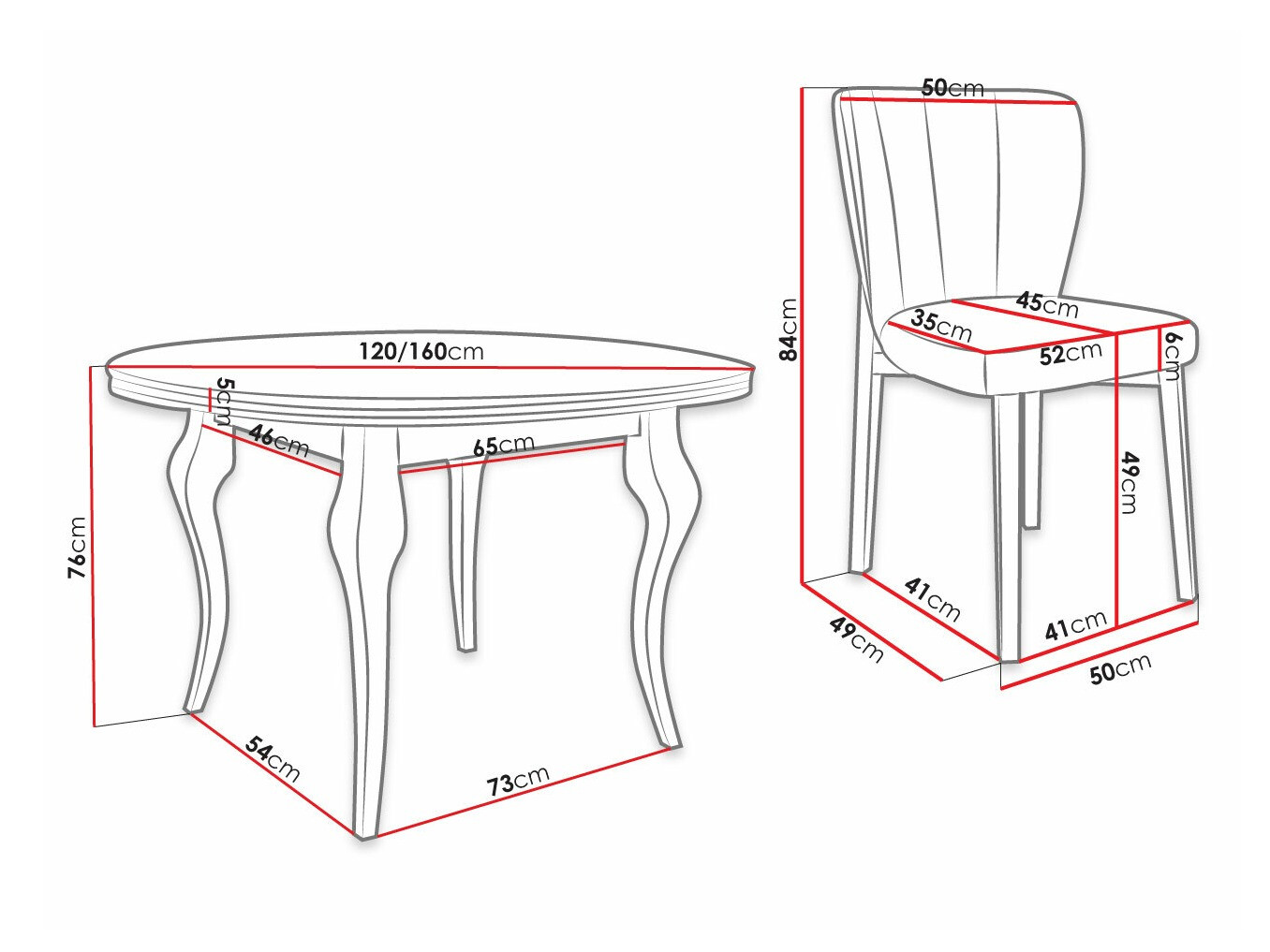 Обеденный гарнитур Racine 140 (Baloo 2085)