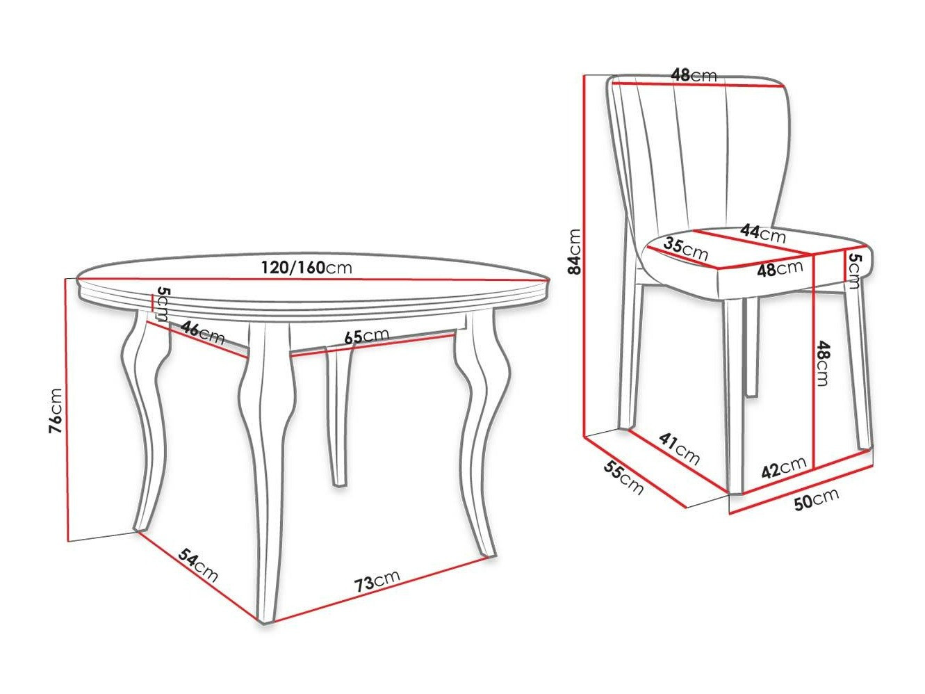 Обеденный гарнитур Racine 141 (Baloo 2074)