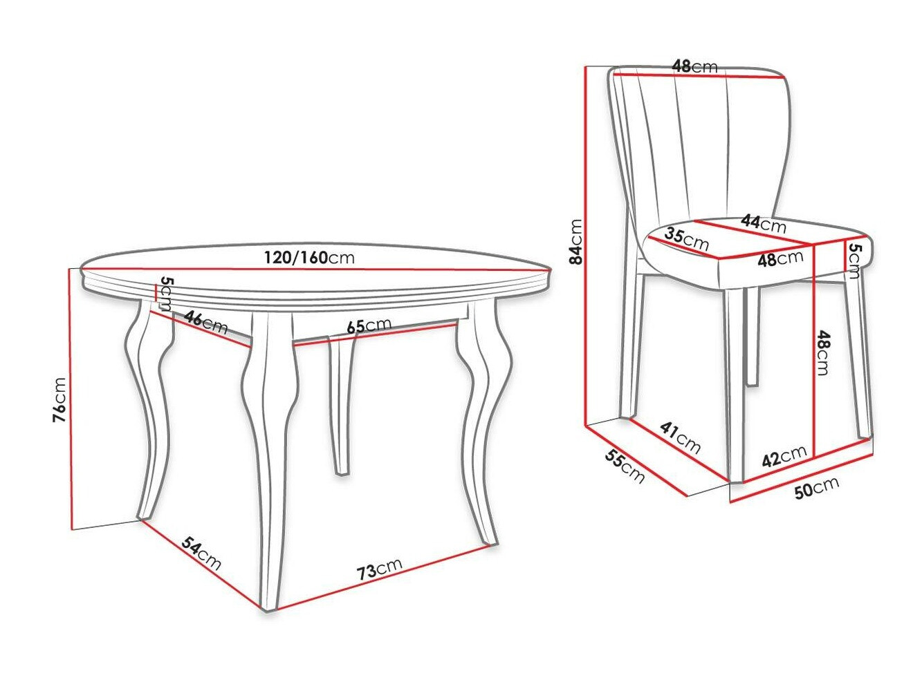 Обеденный гарнитур Racine 141 (Baloo 2085)