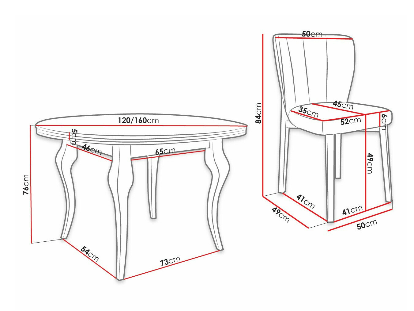 Обеденный гарнитур Racine 141 (Magic Velvet 2225)