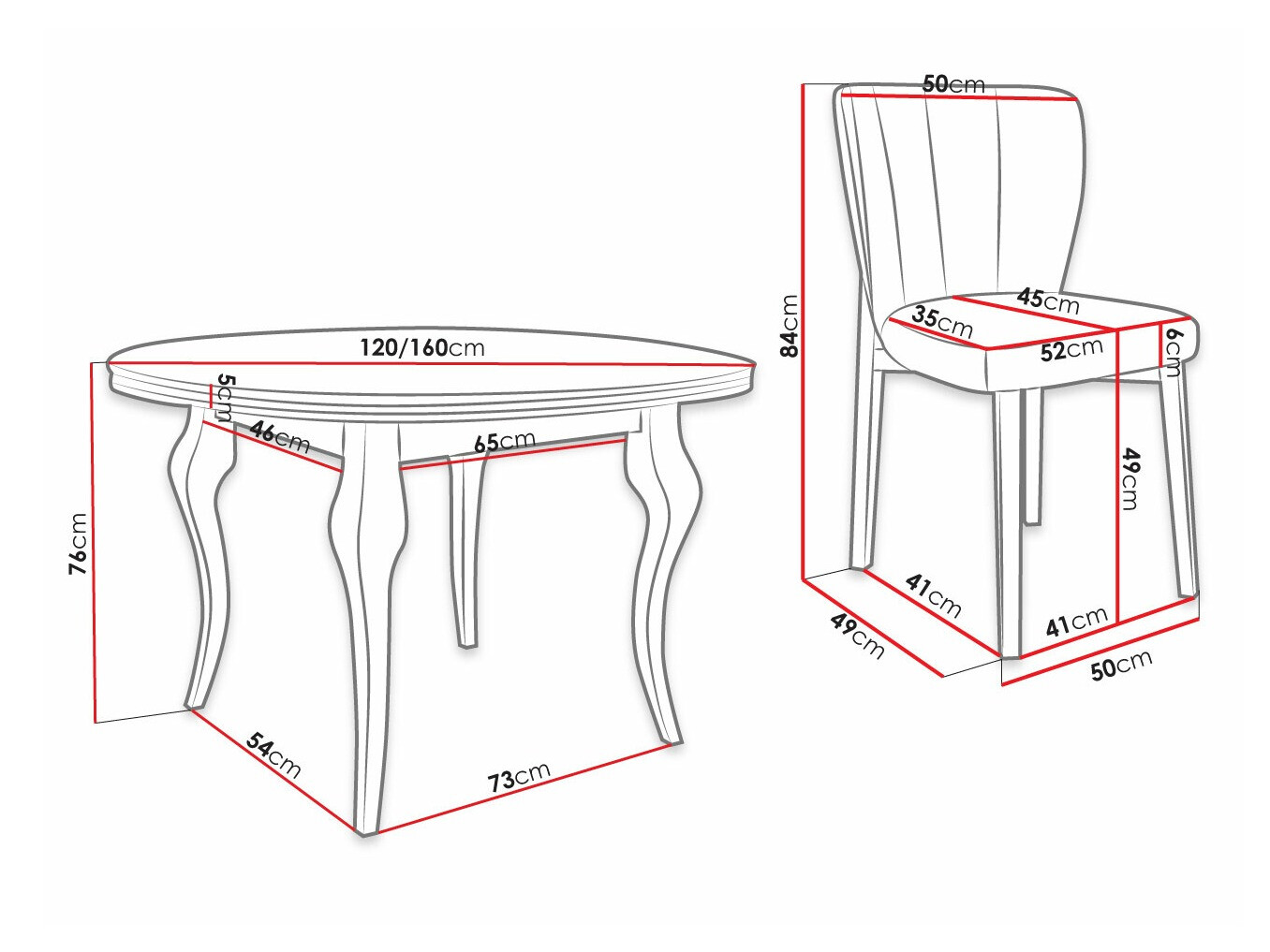 Обеденный гарнитур Racine 141 (Magic Velvet 2258)