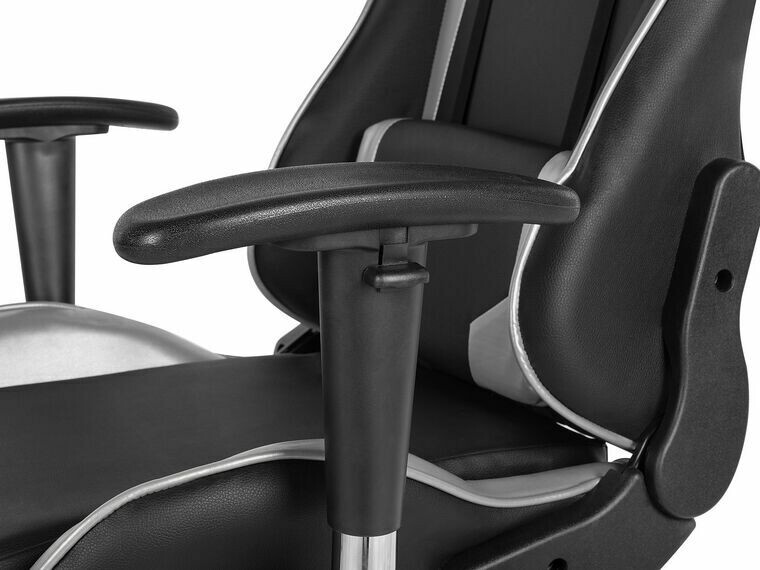 Spēļu krēsls Berwyn 820 (Melns + Sudraba)