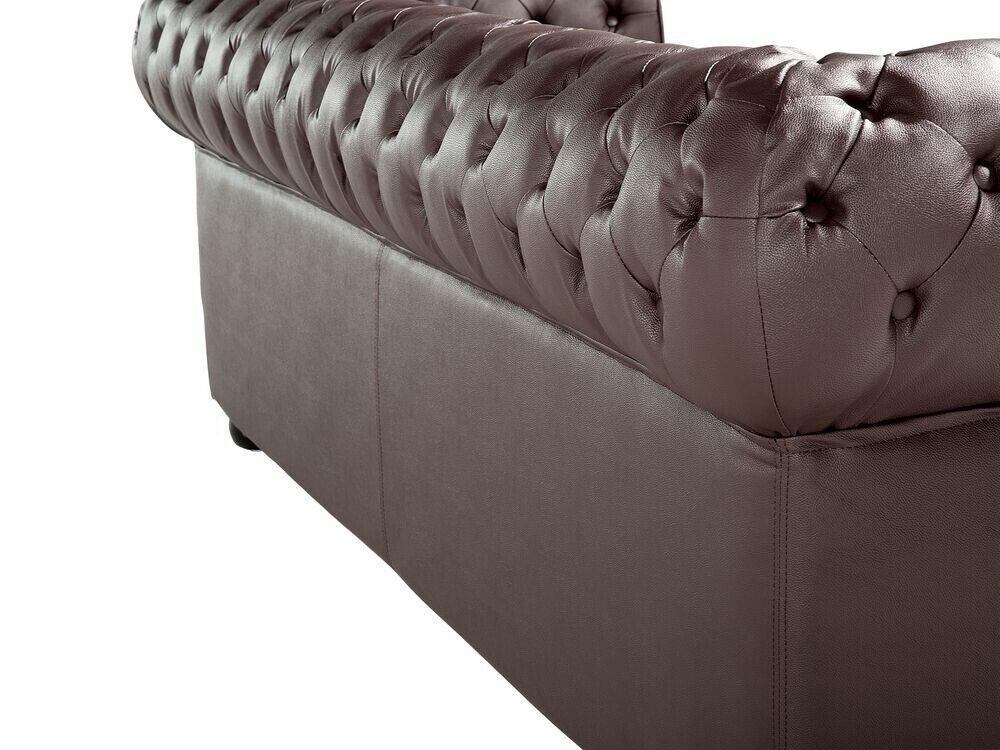 Chesterfield dīvāns Berwyn 832 (Tumši brūns)