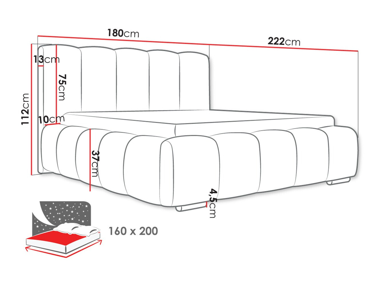 Кровать TrendyNest 106 (Kronos 07)