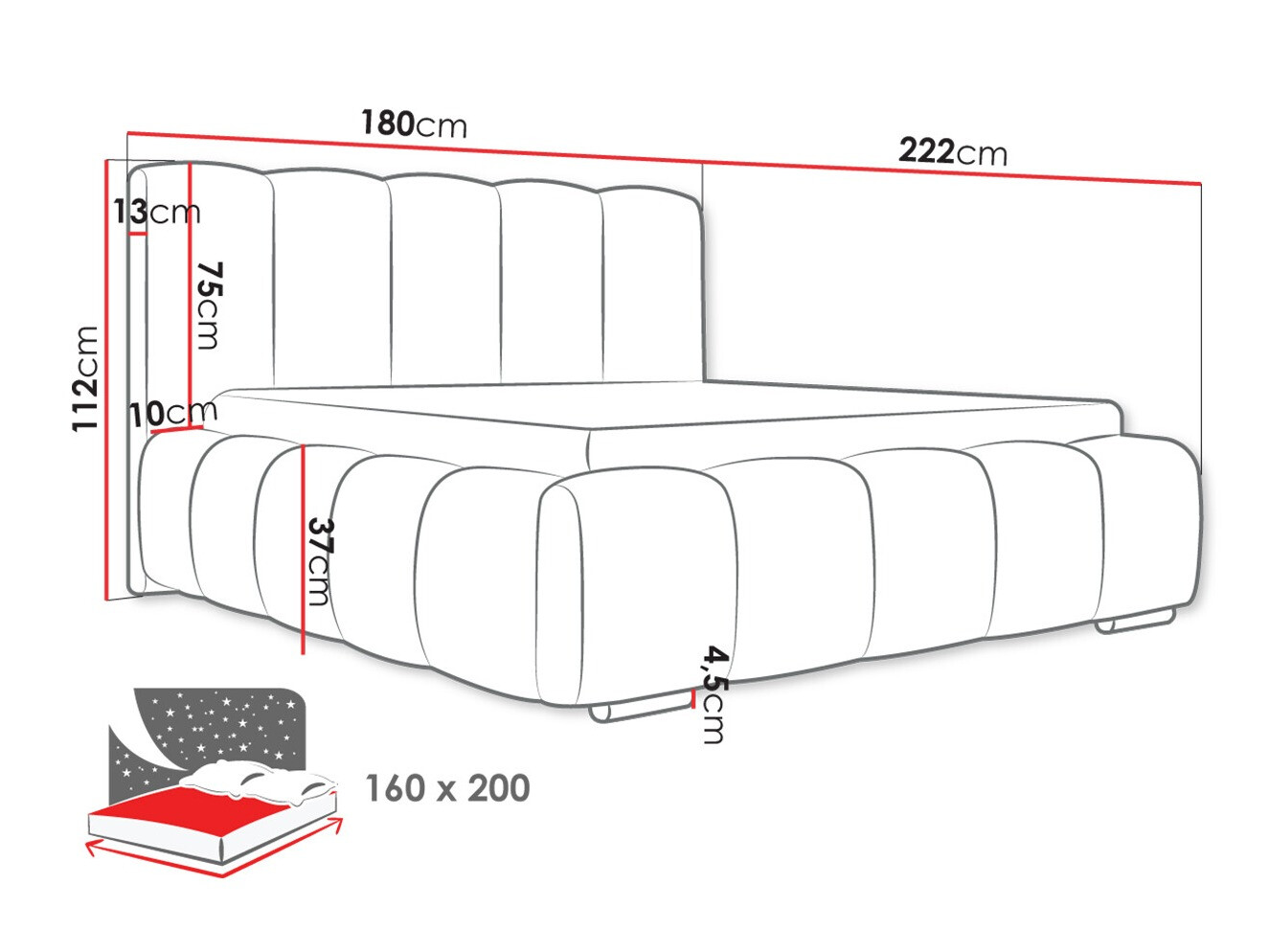 Кровать TrendyNest 106 (Kronos 22)