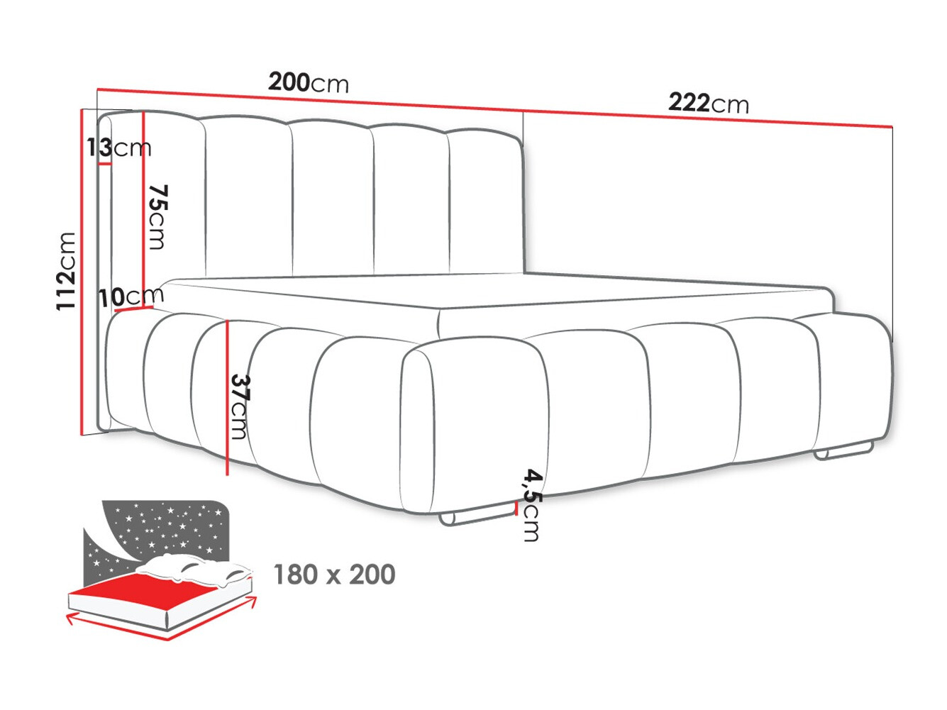 Кровать TrendyNest 106 (Kronos 22)