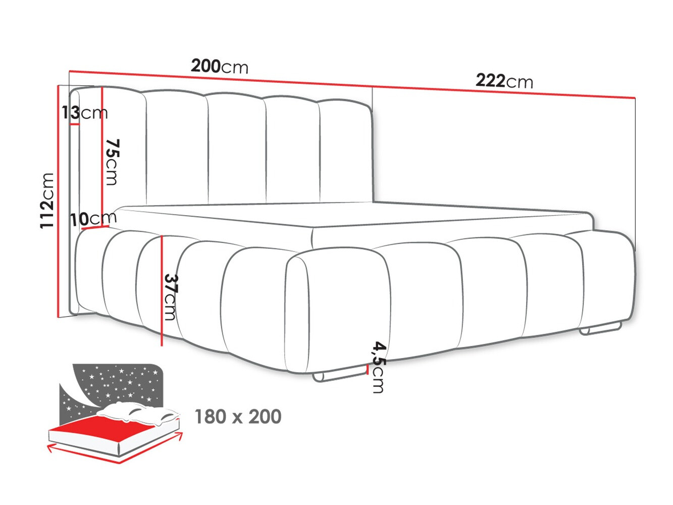 Кровать TrendyNest 106 (Kronos 29)