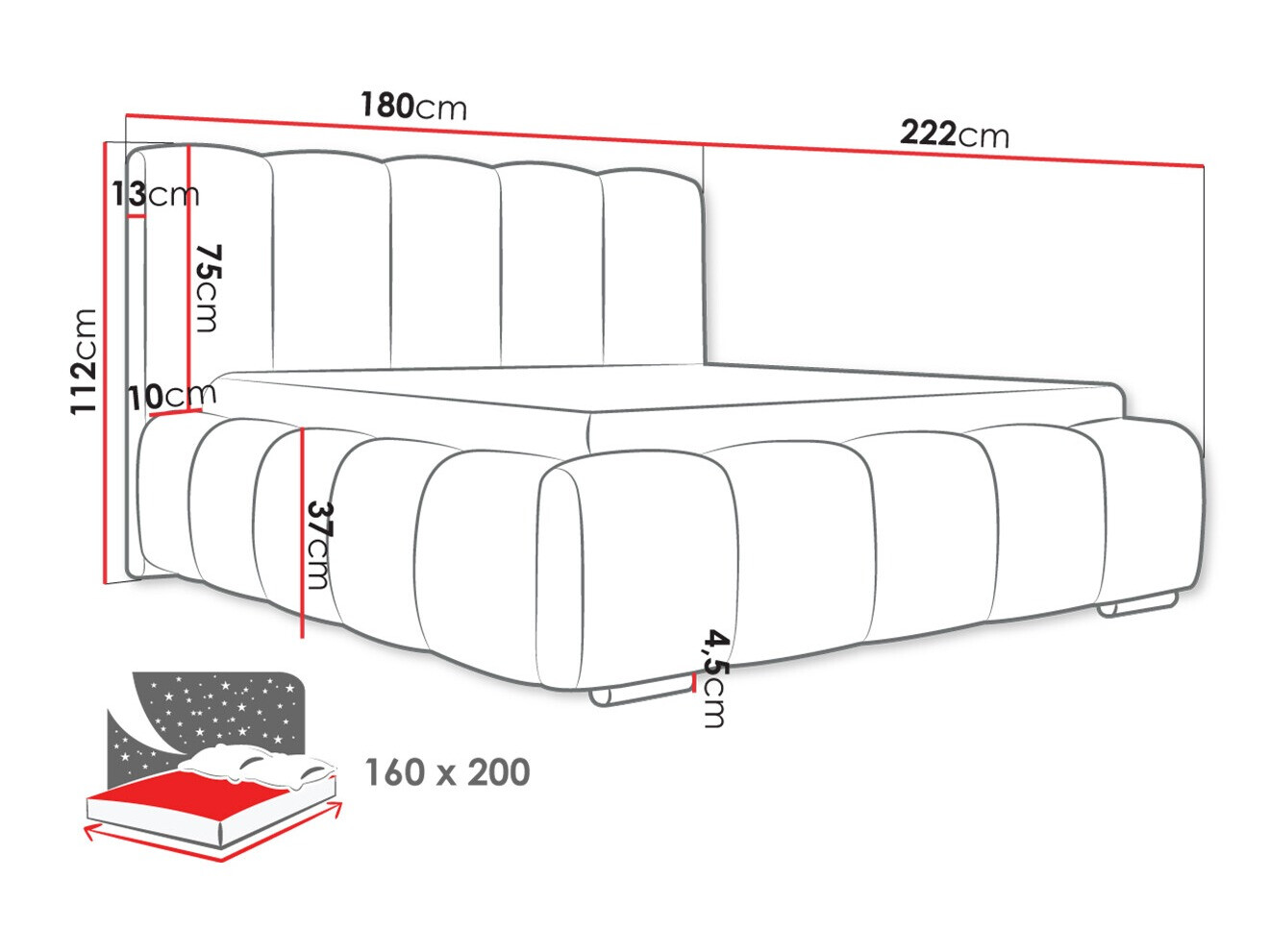 Кровать TrendyNest 106 (Kronos 46)