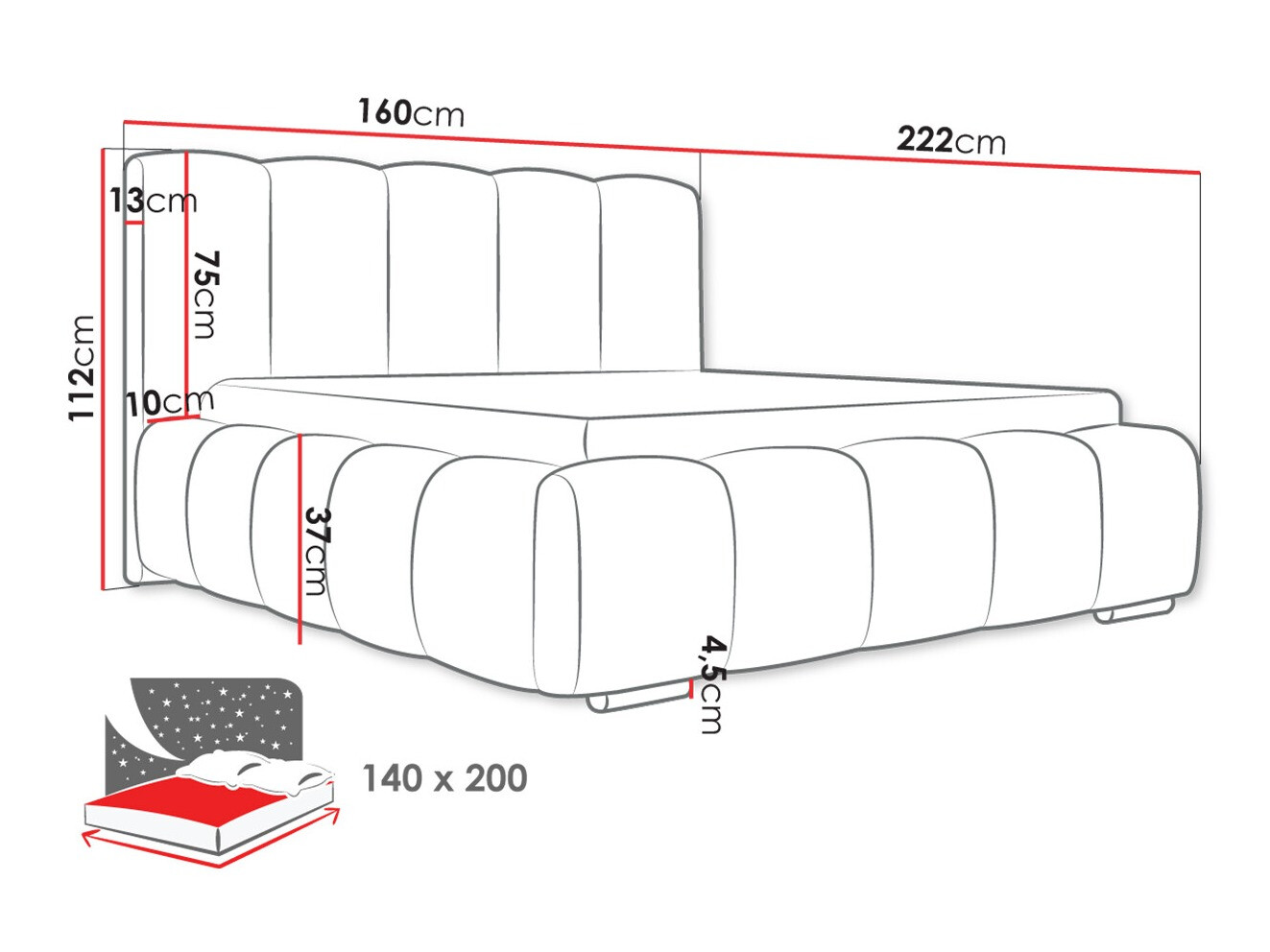 Кровать TrendyNest 106 (Paros 05)