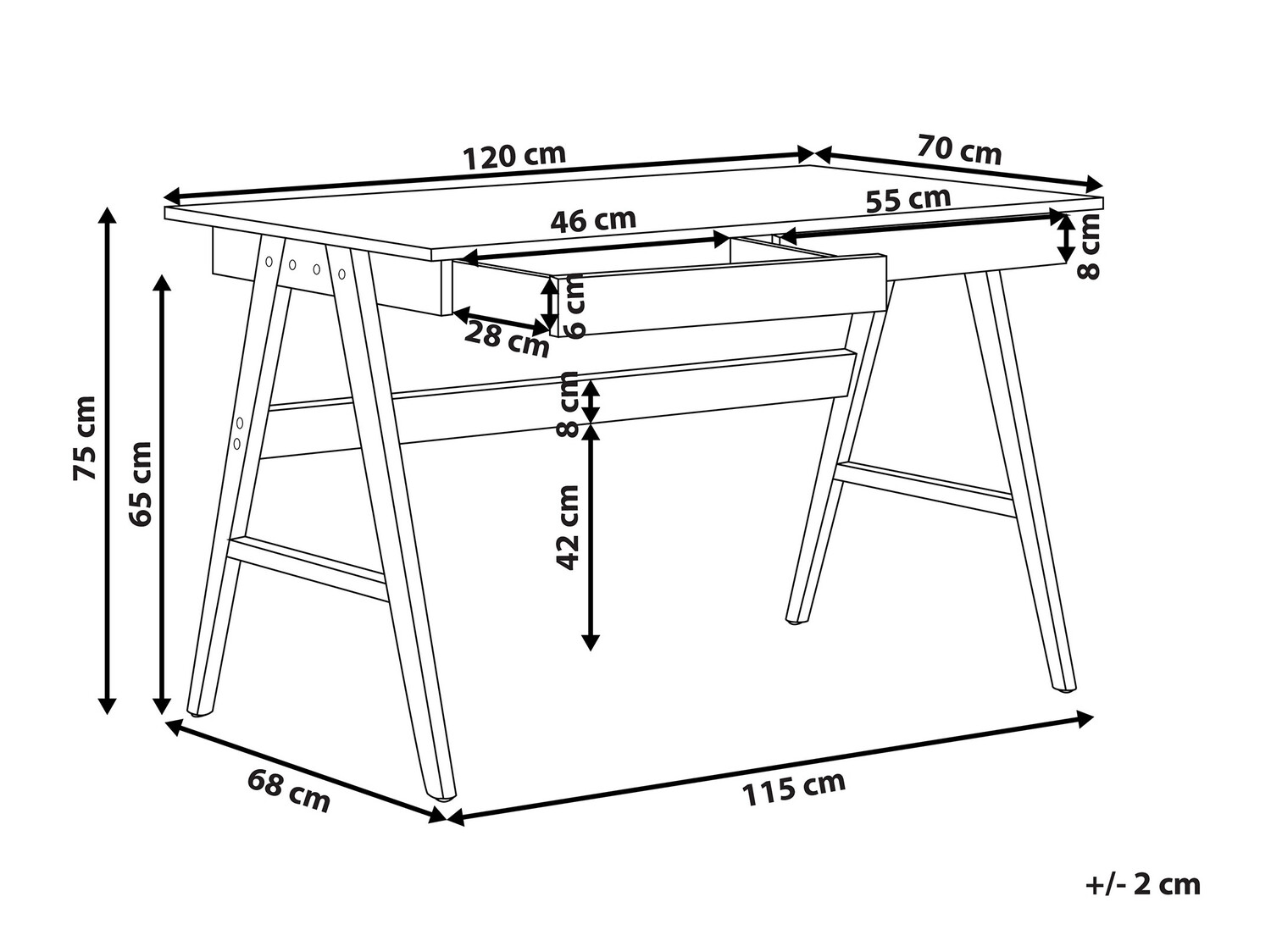 Rakstāmgalds Berwyn 834 (Tumšs koks)