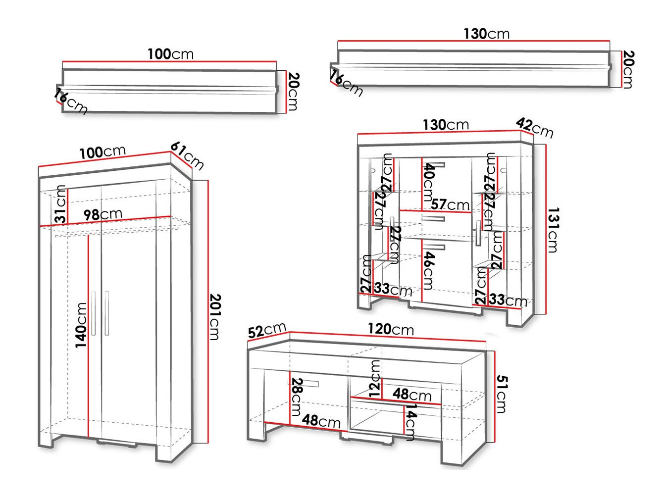 Набор для гостиной Melfeli 127 (Сонома Дуб)