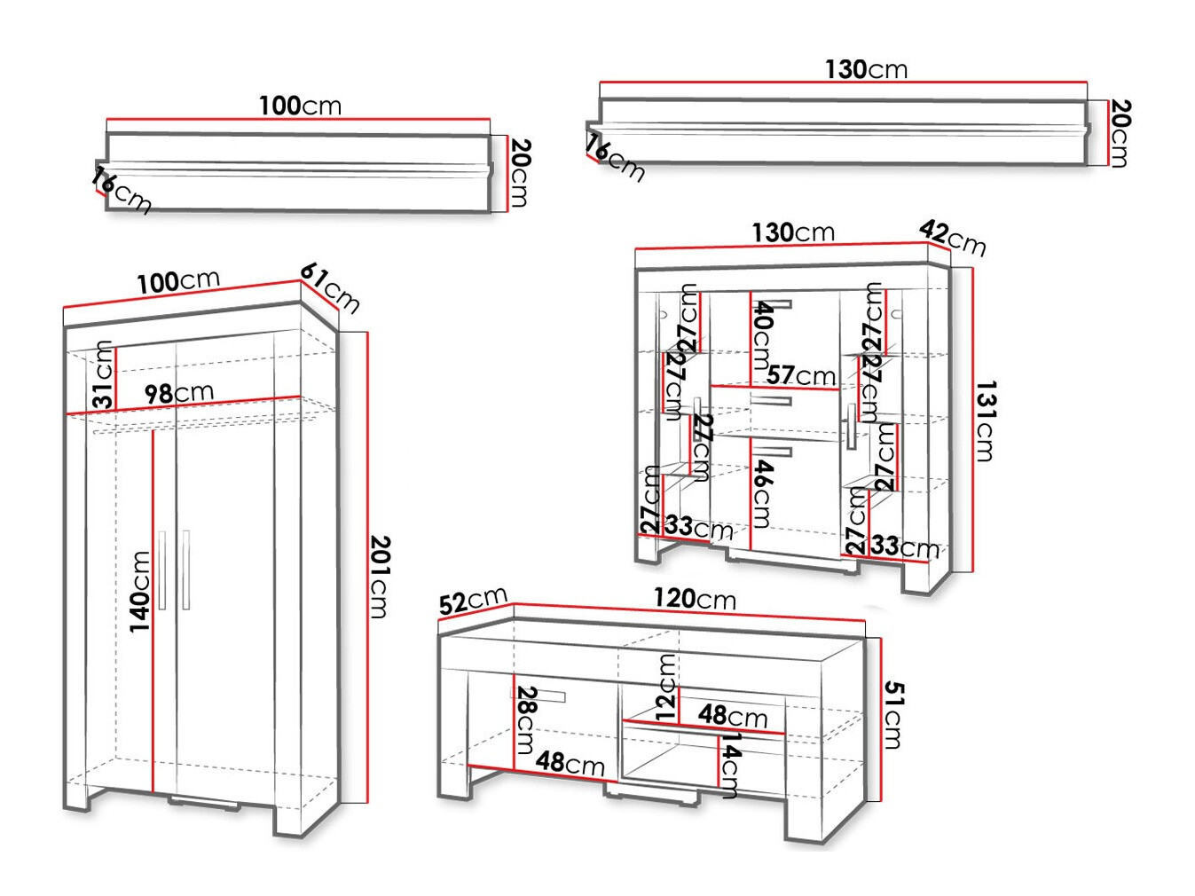 Набор для гостиной Melfeli 127 (Сонома Дуб)